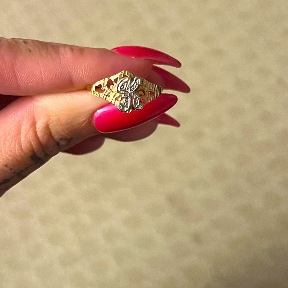 Chic Gold 14 K and Silver Women's Ring